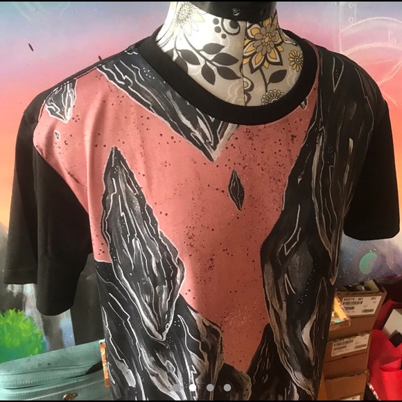 Floating Black Rocks T-shirt Dress - Picture 3 of 4